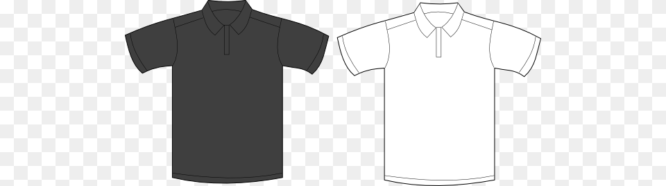 Gray White Clip Art At Clker Com Polo T Shirt Template, Clothing, T-shirt, Accessories, Formal Wear Free Png Download