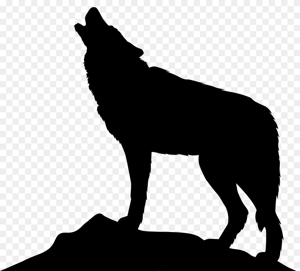 Gray Wolf Arctic Fox Animation Clip Art Download, Silhouette, Cross, Symbol, Person Free Transparent Png