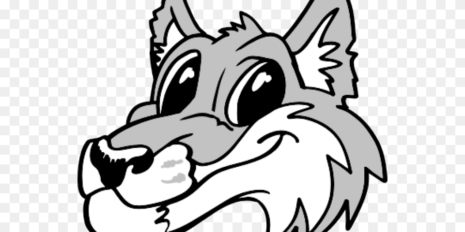 Gray Wolf Clipart Cute, Animal, Canine, Dog, Mammal Png Image