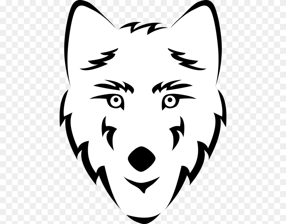 Gray Wolf Drawing Cartoon Line Art Black Wolf, Stencil, Baby, Person, Face Free Transparent Png