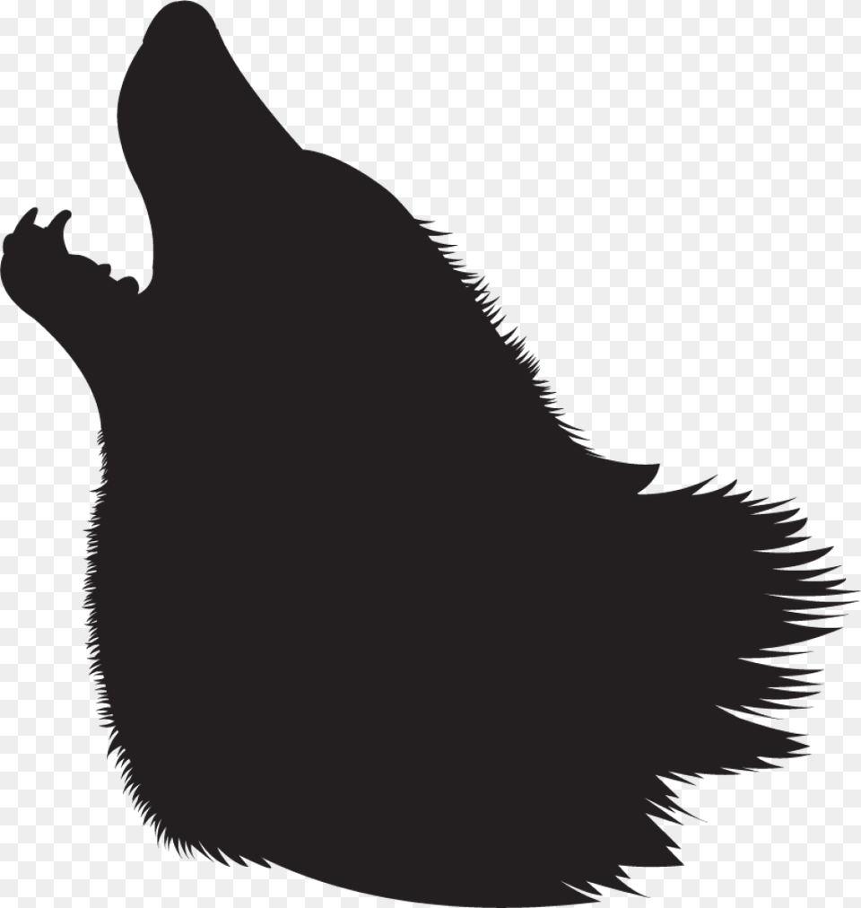 Gray Wolf Silhouette Clip Art Howling Wolf Head Silhouette Free Png Download