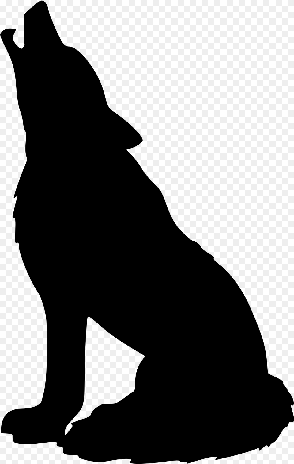 Gray Wolf Silhouette Drawing Clip Art Howling Wolf Silhouette Free Png
