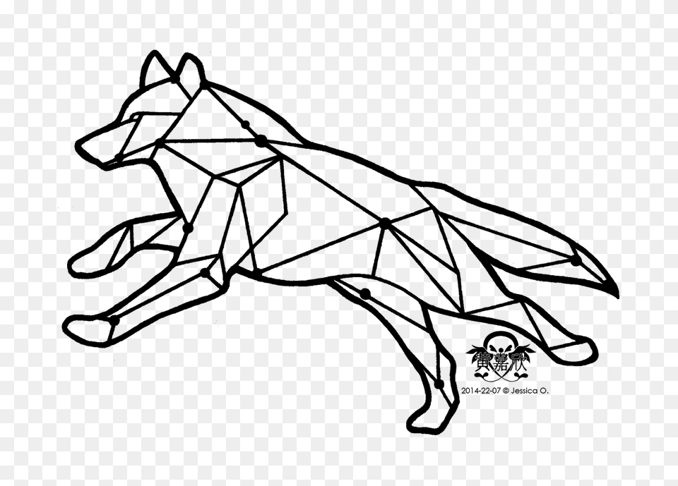 Gray Wolf Tattoo Drawing Wolf Tattoo Design Geometric, Nature, Night, Outdoors Png Image