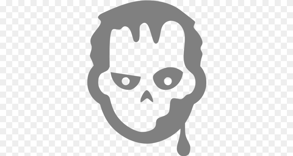 Gray Zombie Icon Gray Halloween Icons Zombie Logo Black And White, Stencil, Baby, Person Png Image