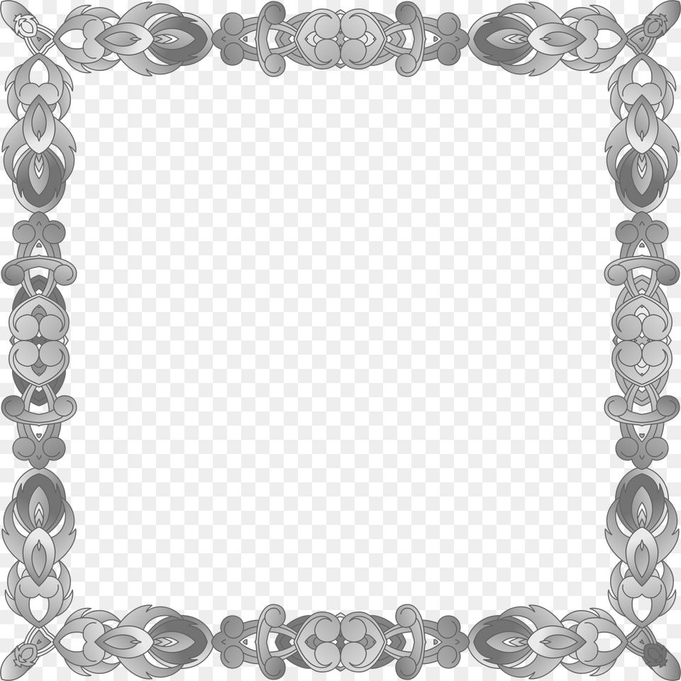 Grayscale Abstract Frame Clip Arts Frame Grayscale, Accessories, Bracelet, Jewelry, Necklace Free Png Download