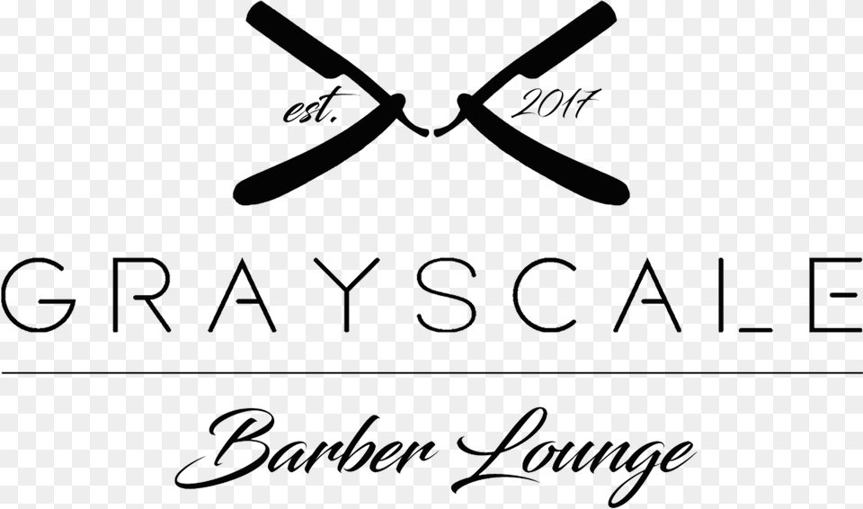 Grayscale Barber Lounge, Handwriting, Text Free Png Download