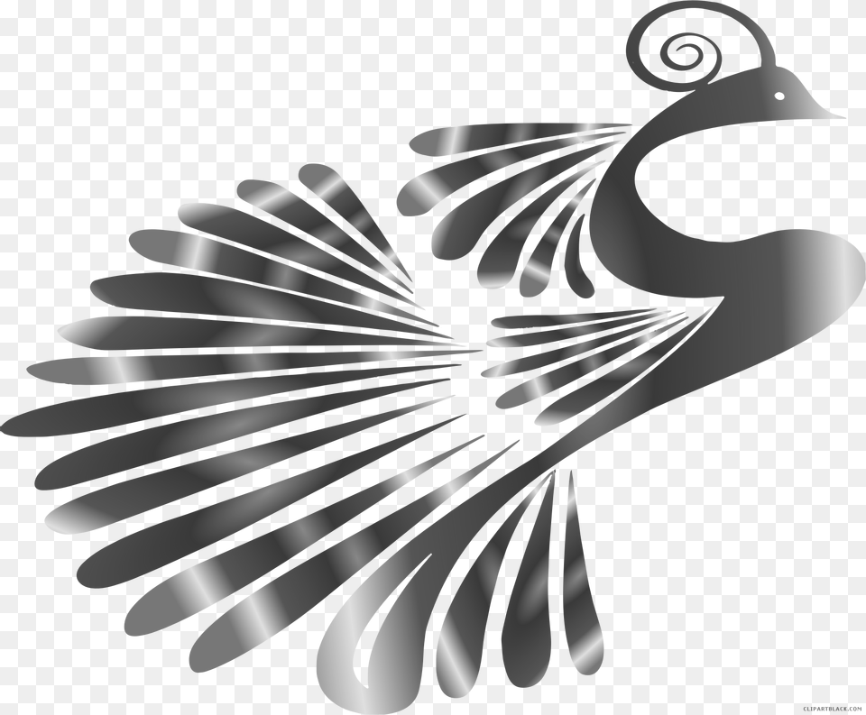 Grayscale Clipartblack Com Animal Free Black White Peacock Silhouette Transparent Background, Bird, Jay Png