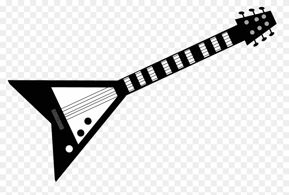 Grayscale Electric Guitar Clipart, Lute, Musical Instrument, Blade, Dagger Free Png Download