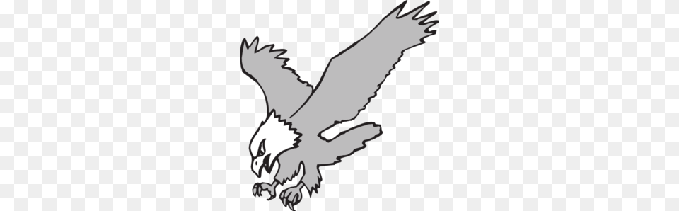 Grayscale Hunting Eagle Clip Art, Animal, Bird, Vulture, Electronics Png