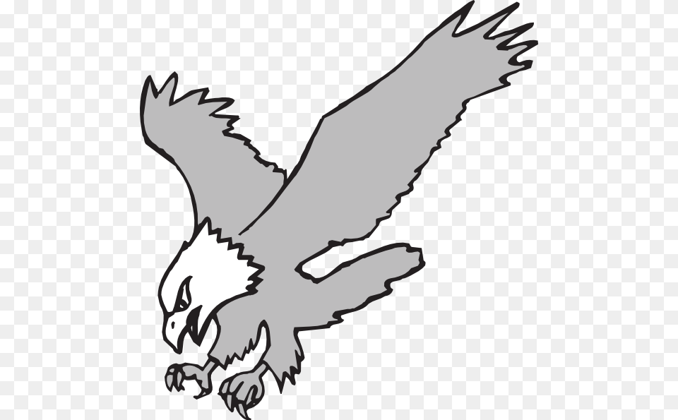 Grayscale Hunting Eagle Clip Art For Web, Animal, Bird, Vulture, Electronics Png Image