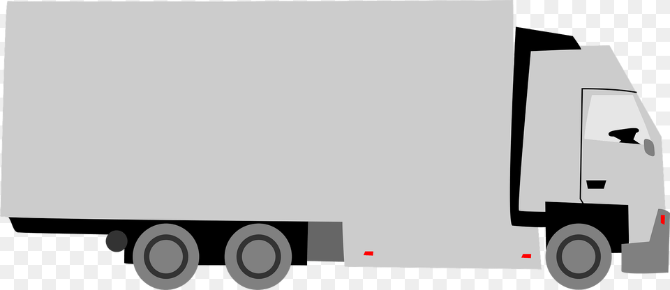 Grayscale Semi Truck Clipart, Trailer Truck, Transportation, Vehicle, Moving Van Free Transparent Png