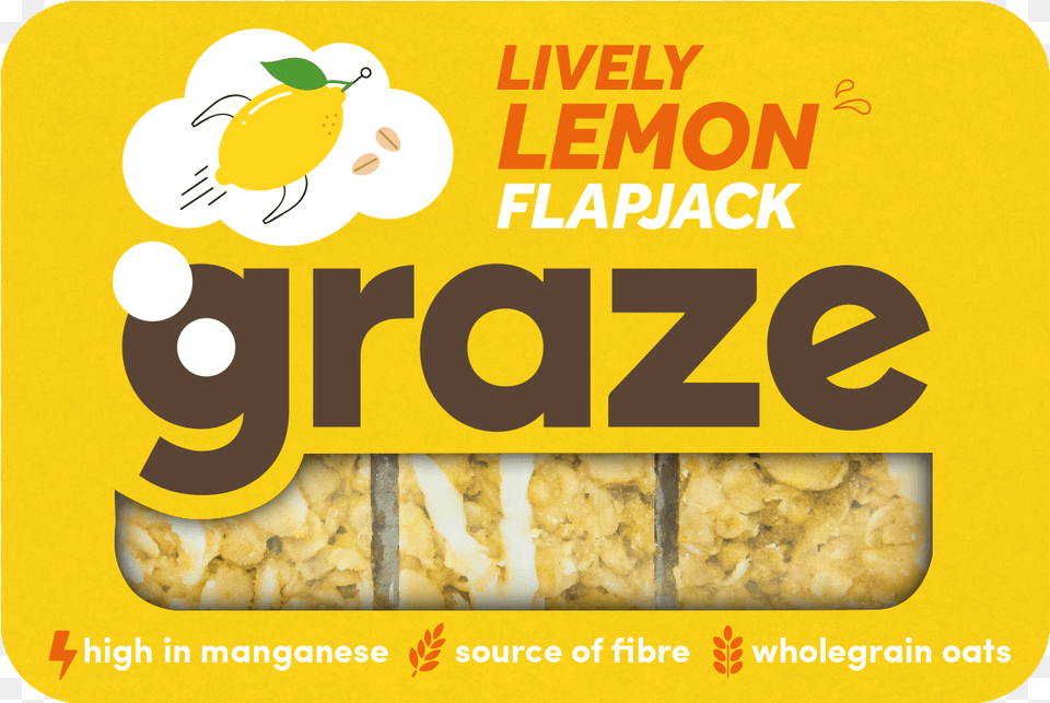 Graze Lively Lemon Flapjack, Food, Snack, Bread Free Transparent Png