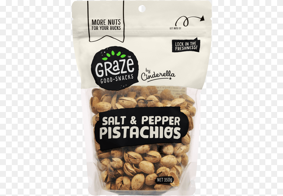 Graze Salt Pepper Pistachios 350g Almond, Food, Nut, Plant, Produce Free Transparent Png