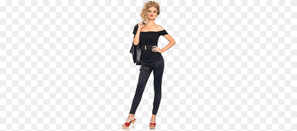 Grease Costume Grease Olivia Newton John Costume, Woman, Pants, Person, Footwear Png Image