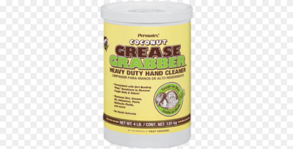 Grease Grabber Coconut Hand Cleaner Grease Grabber Heavy Duty Hand Cleaner Lemon Lime, Cup, Can, Tin Free Transparent Png