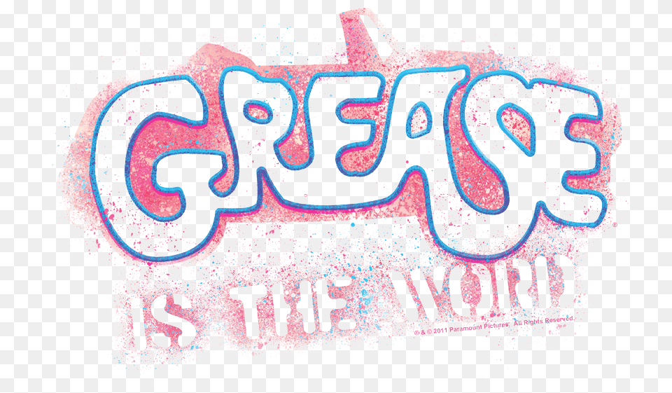 Grease Is The Word Poster, Art, Graffiti, Text Free Png