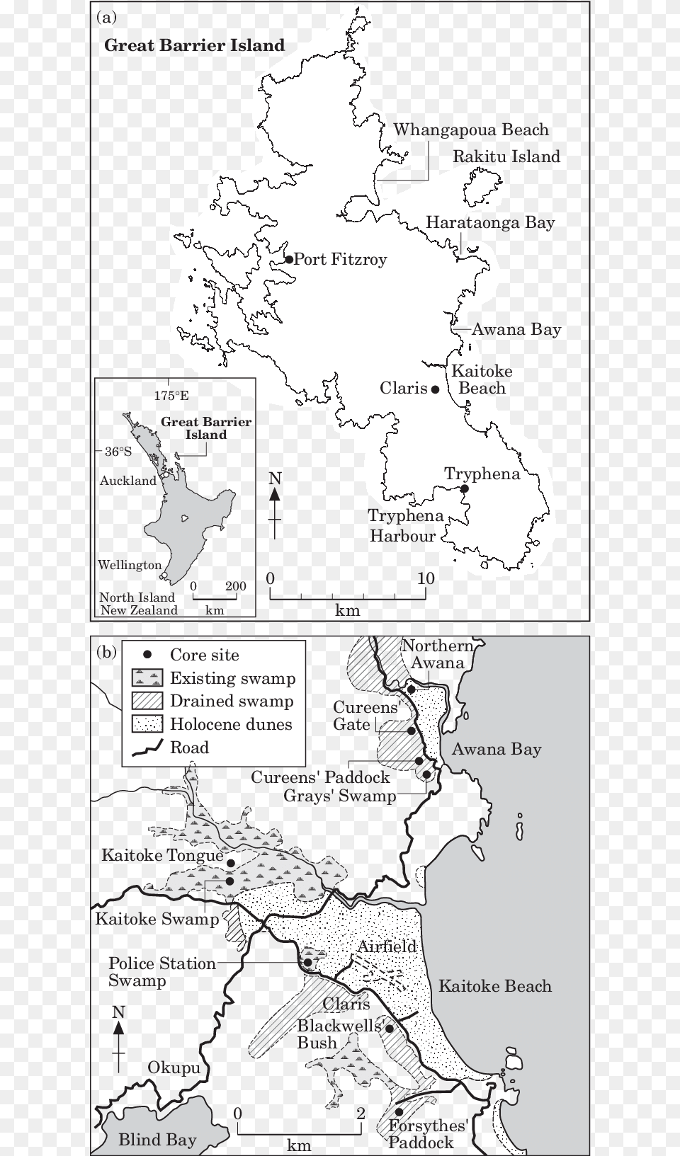 Great Barrier Island Showing Location Of Awanakaitoke New Zealand Map Outline, Plot, Chart, Atlas, Diagram Free Png