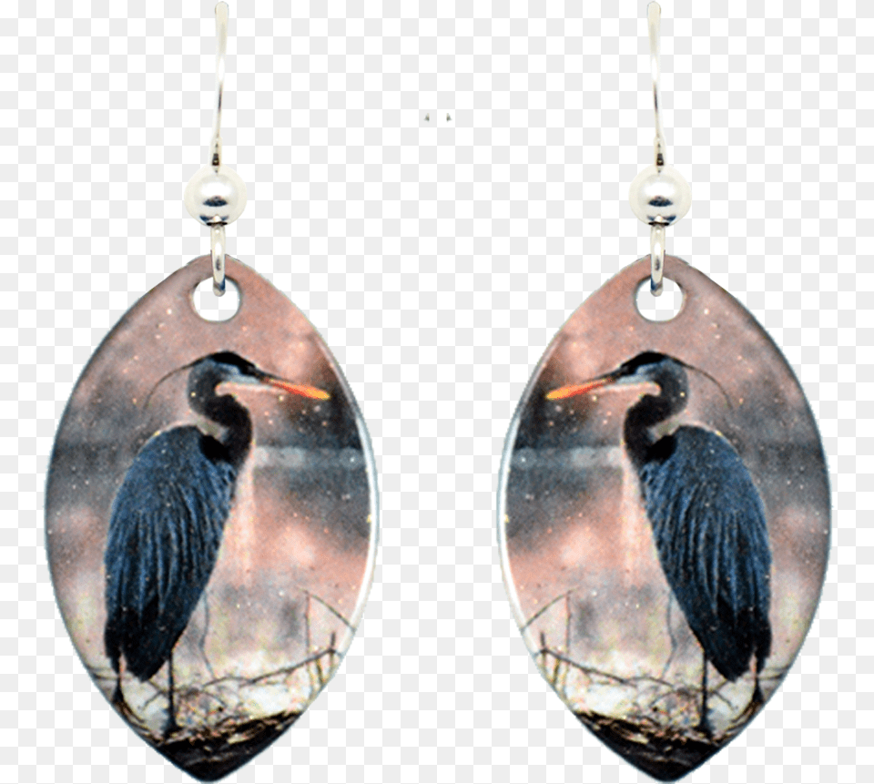 Great Blue Heron Earrings, Accessories, Earring, Jewelry, Animal Png Image