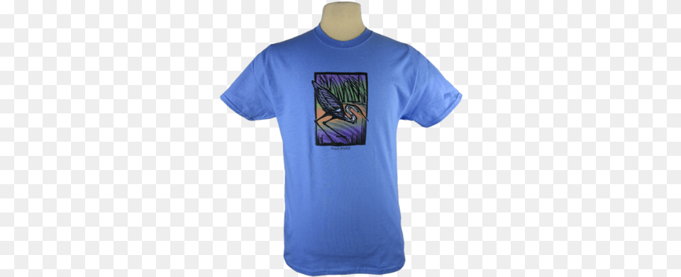 Great Blue Heron T Short Sleeve, Clothing, T-shirt, Shirt Free Transparent Png