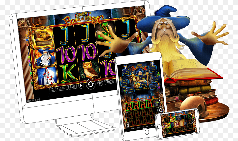 Great Book Of Magic, Slot, Game, Gambling, Person Free Png Download