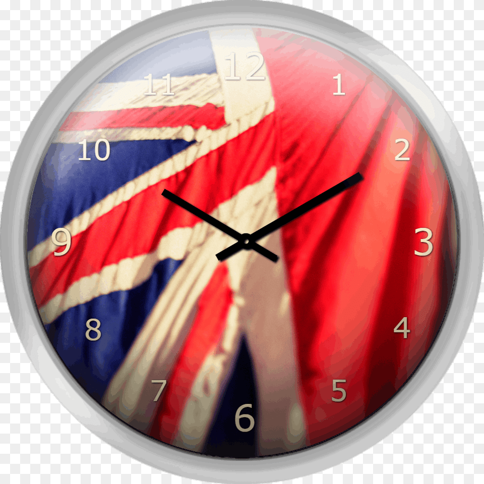 Great Britain Flag Wall Clock, Analog Clock, Disk Free Png