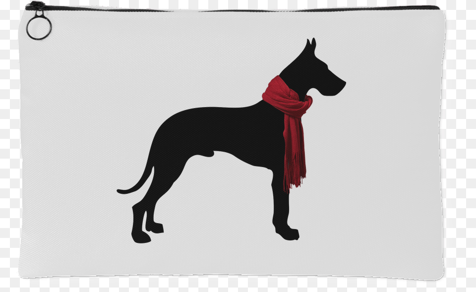 Great Dane With Red Scarf Accessory Bag Great Dane Silhouette, Clothing, Animal, Canine, Dog Png