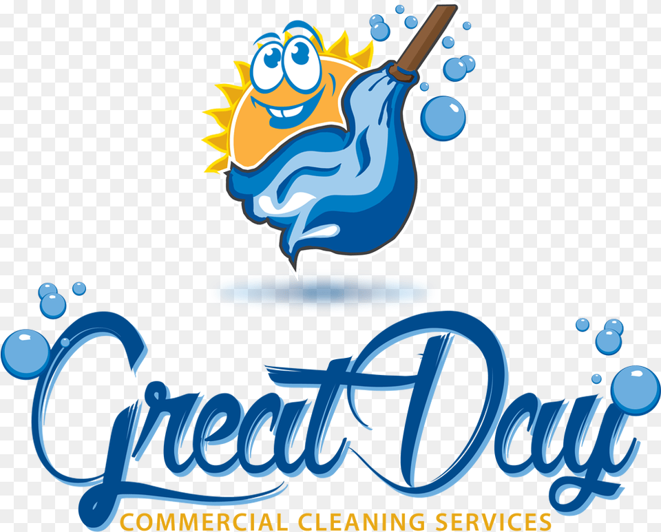 Great Day Cleaning Service Cleaning Services Logo On Behance, Animal, Bird, Jay, Advertisement Free Transparent Png
