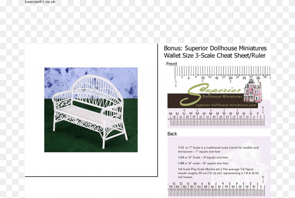 Great Discount Dollhouse Miniature Patio Bench White Dollhouse, Furniture, Chair Free Transparent Png