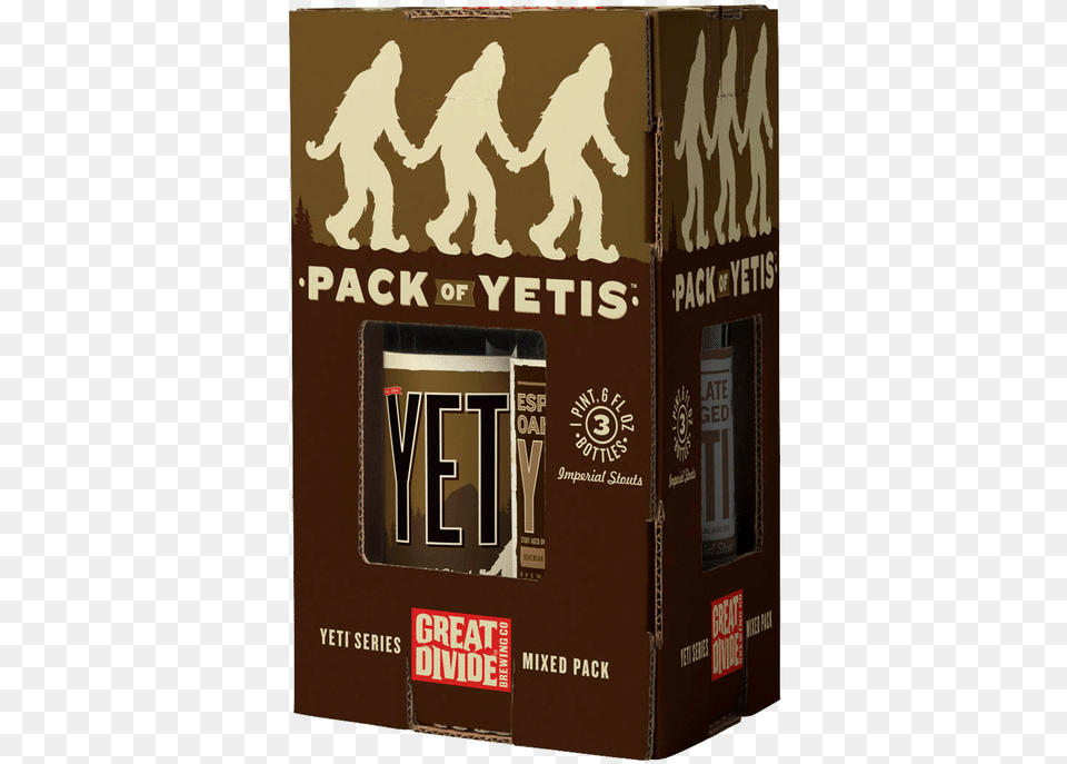 Great Divide Pack Of Yetis Great Divide Barrel Aged Gift Pack, Box, Cardboard, Carton, Person Free Png Download