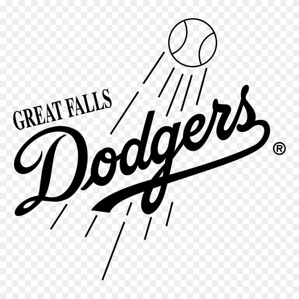 Great Falls Dodgers Logo Vector, Gray Free Transparent Png