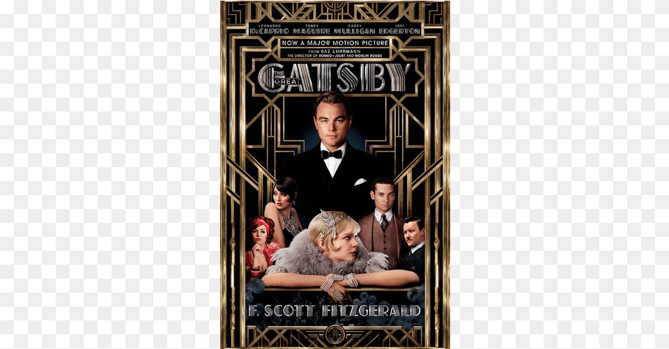 Great Gatsby Movie Tie In Great Gatsby Movie Book Cover, Advertisement, Poster, Publication, Male Free Png