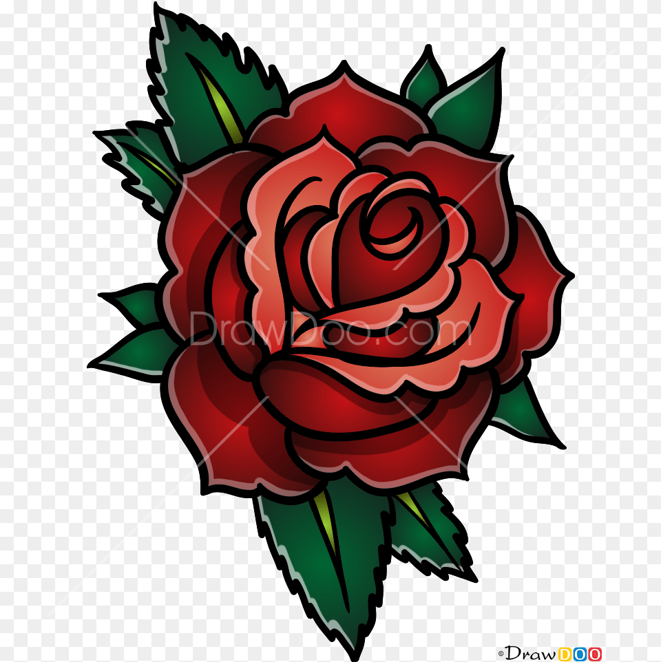 Great How To Draw Rose Tattoo Old School Inspiration Old School Rose Tattoo Drawing, Flower, Plant, Dynamite, Weapon Png Image