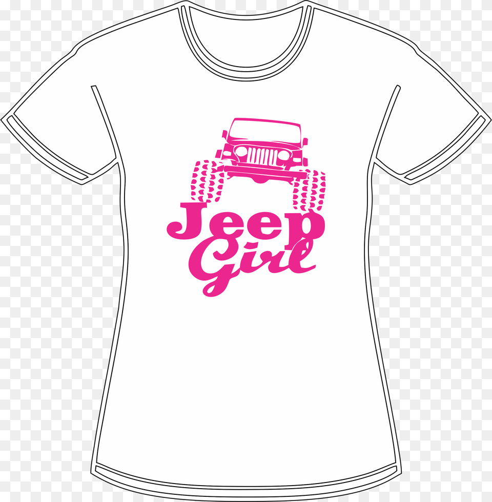 Great Jeep Girl Shirt Printed On 100 Cotton Ladies Jeep Girl Sticker, Clothing, T-shirt, Car, Transportation Free Png Download