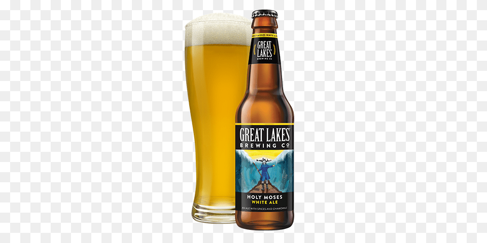 Great Lakes Brewing Adds Holy Moses White Ale To Year Round Lineup, Alcohol, Beer, Beverage, Glass Free Png Download