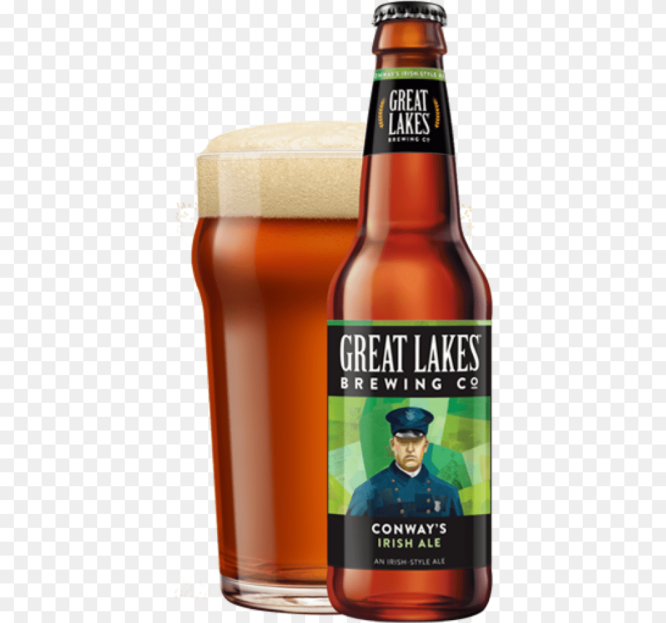 Great Lakes Conway39s Irish Ale, Lager, Liquor, Bottle, Beverage Png