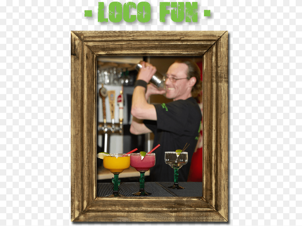 Great Margaritas Full Bar Award Winning Chips And Rustic Photo Booth Frames 3ct Birthday Party Supplies, Glass, Person, Man, Male Free Transparent Png