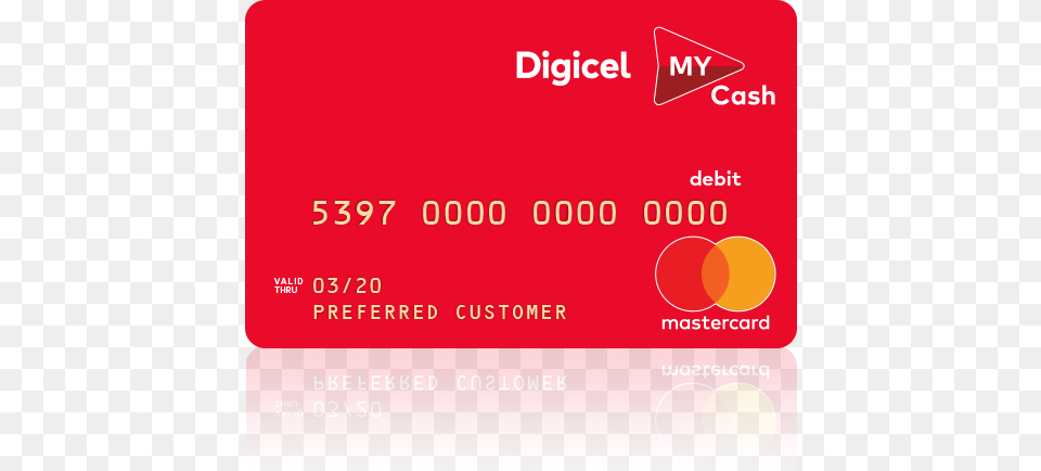 Great Offer From Digicel Prepaid Mastercard My Cash Digicel, Text, Credit Card Png Image