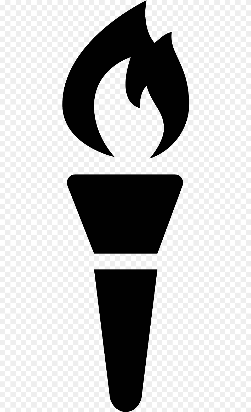 Great Olympic Icon Olympic Torch Black And White, Gray Free Transparent Png