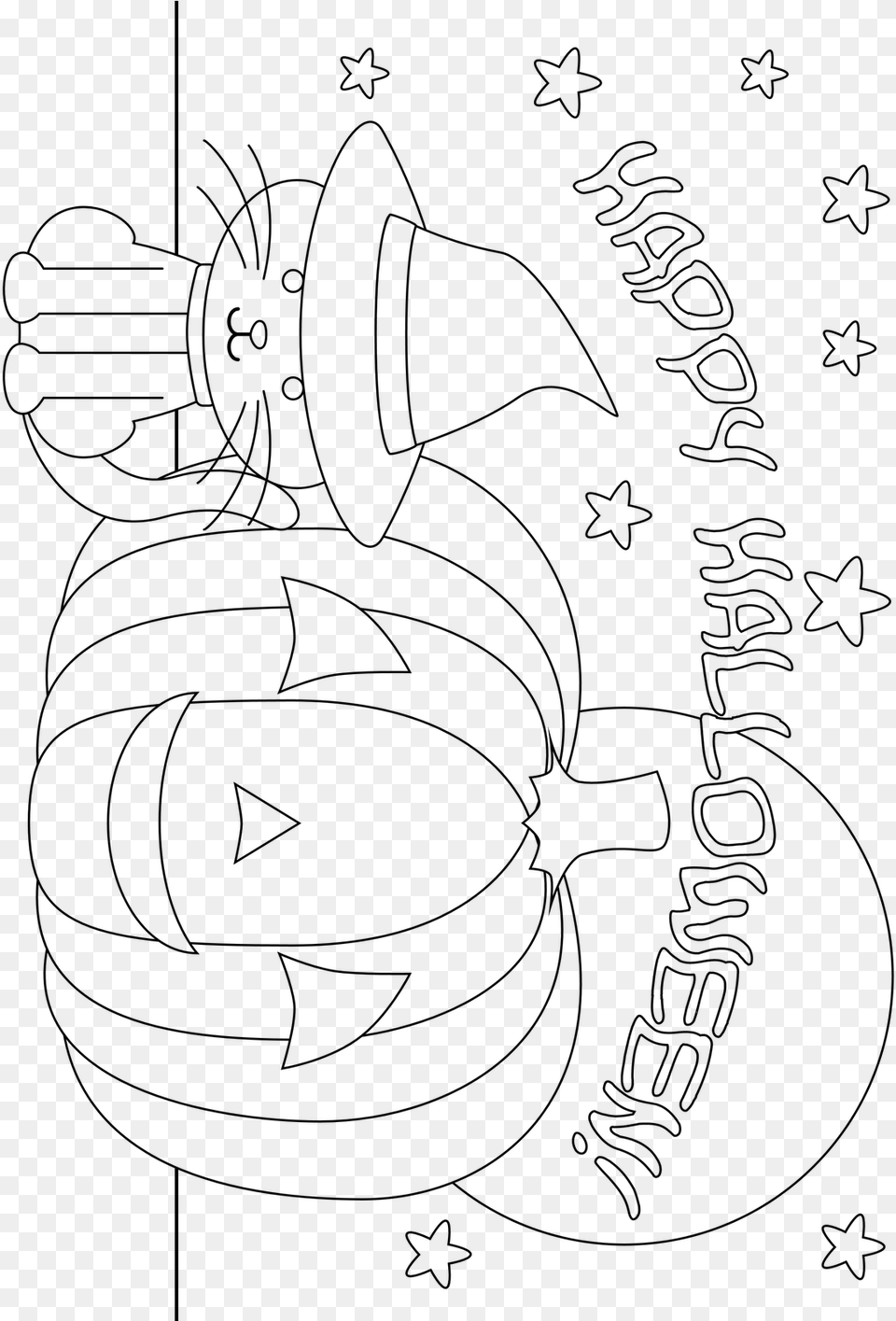 Great Pumpkin Book Child Halloween Coloring Pages, Gray Free Png