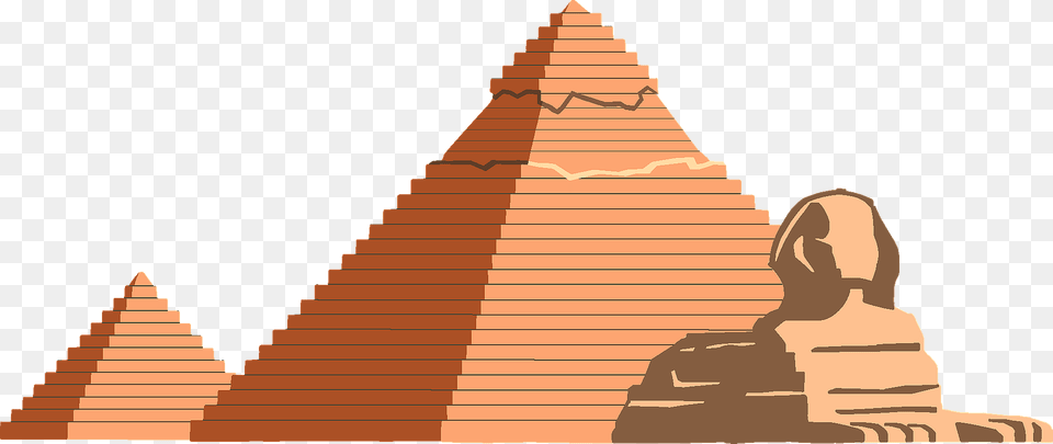 Great Pyramid Of Giza Clipart, Person, Brick, Triangle, Architecture Png Image