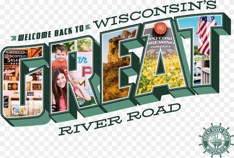 Great River Road Illustration, Advertisement, Poster, Girl, Teen Free Png