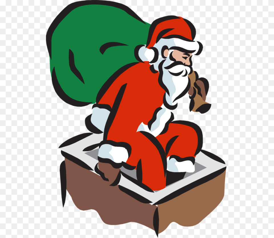 Great Santa Clip Art Santa Coming Down The Chimney, Baby, Person, Face, Head Png Image