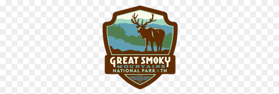 Great Smokey Mountains Emblem, Animal, Deer, Mammal, Wildlife Png Image