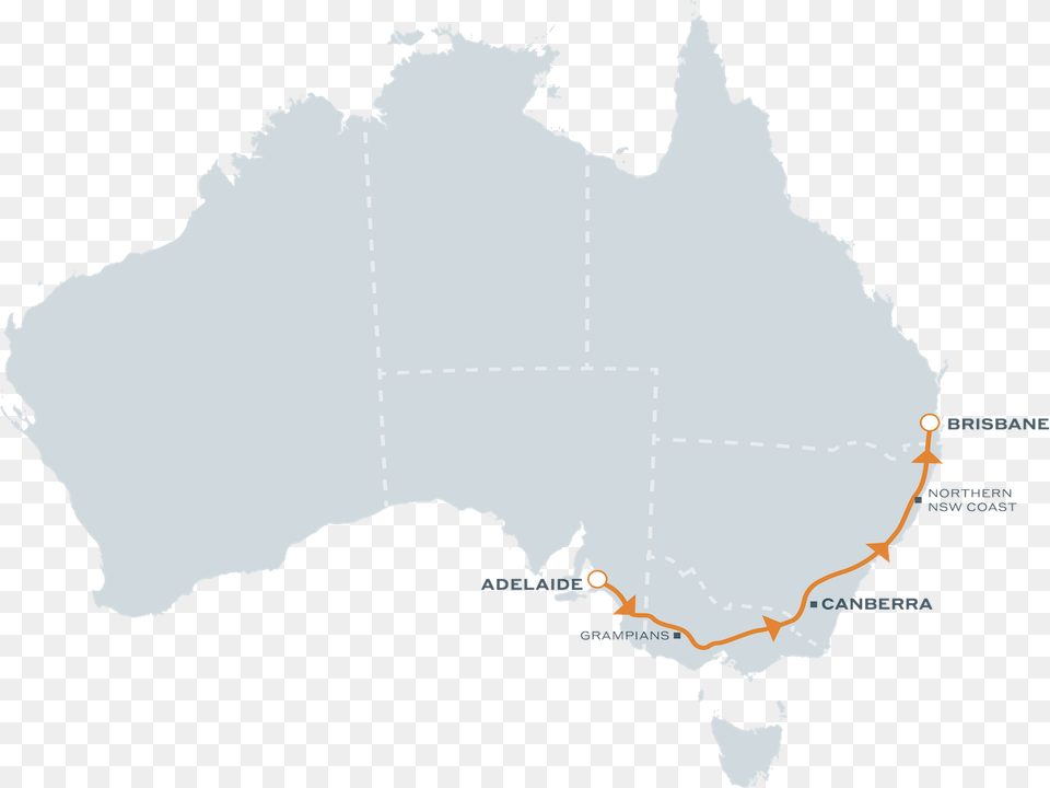 Great Southern Departing Adelaide Barossa Valley On Map, Chart, Plot, Atlas, Diagram Free Transparent Png