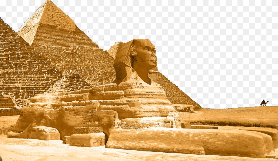 Great Sphinx Of Giza, Face, Head, Person, Landmark Png Image
