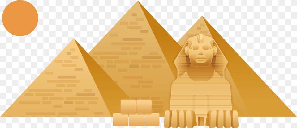 Great Sphinx Of Giza Great Pyramid Of Giza Egyptian Pyramid Of Giza Vector, Triangle, Person, Architecture, Building Png Image