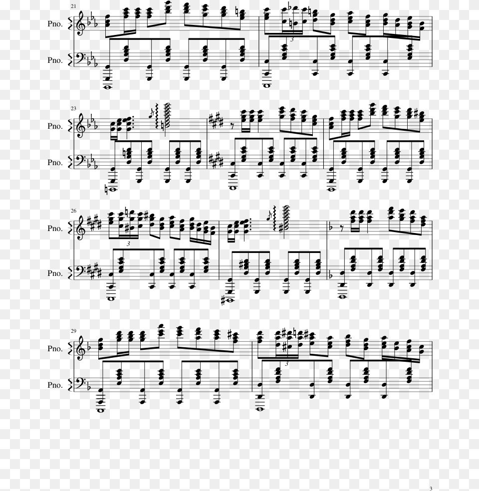 Great Sword Of Lightning Sheet Music Composed By Nathan Tenor Steel Pan Music, Gray Free Transparent Png