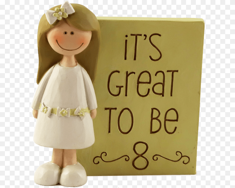 Great To Be Eight Child Figurine Blonde Hair Its Great To Be Eight, Doll, Toy, Face, Head Png