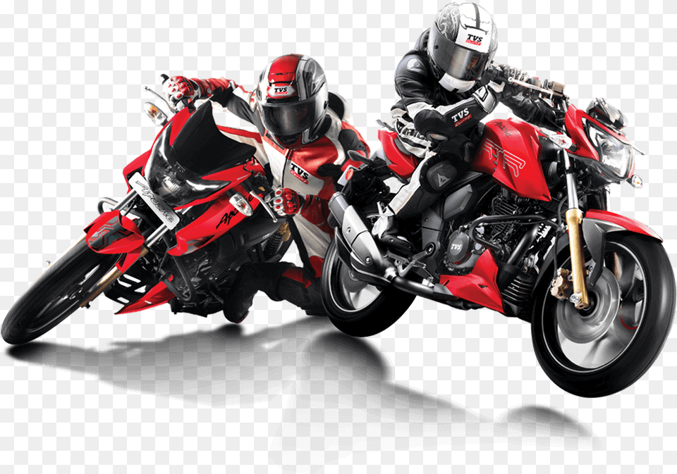 Great Tvs Apache Rtr Series In Matte Red With Tvs Bikes New Apache Rtr Red Colour, Helmet, Adult, Person, Motor Free Transparent Png