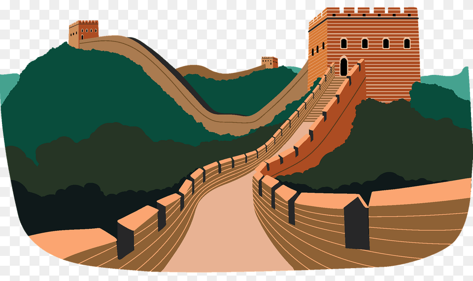 Great Wall Of China Clipart, Landscape, Nature, Outdoors Free Transparent Png